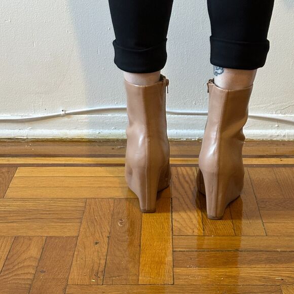 Jefferey Campbell Katerina Nude Ankle Bootie Size 11 - Picture 3 of 10